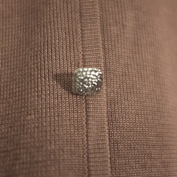 City Trend camel three quarter sleeves embroidered cotton blend cardigan 1x - Picture 6 of 8